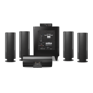 HKTS 65 - Black - A 5.1-channel, home theater speaker system with wireless subwoofer - Back